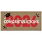 Big Dot of Happiness Red Class of 2026 Graduation Kraft Paper Banner, Congratulations 2026 Printed Brown Paper Party Sign Decoration – 1 Count